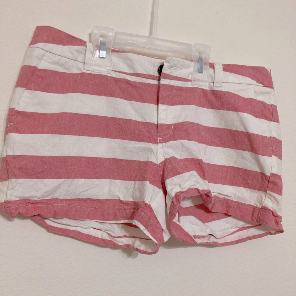 Pink striped shorts